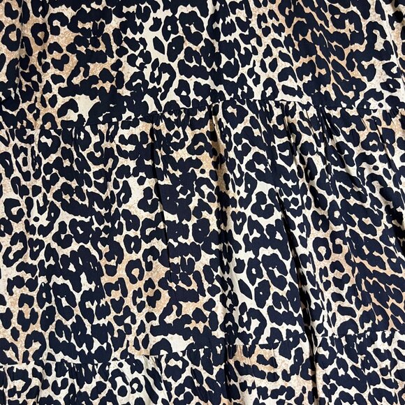 Caralyn Mirand The Drop Women's Plus Size Leopard Print 3/4 Sleeve Tiered Dress - Picture 2 of 8